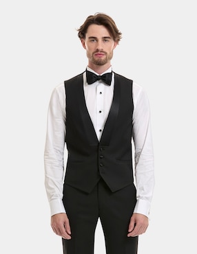 Chaleco Forti Black Tie Con Bolsillos Para Hombre