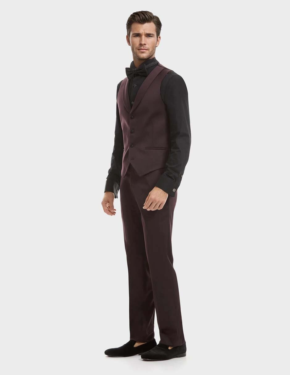 CHALECO FORTI BLACK TIE, 38R, VINO
