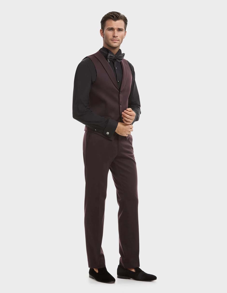 CHALECO FORTI BLACK TIE, 38R, VINO