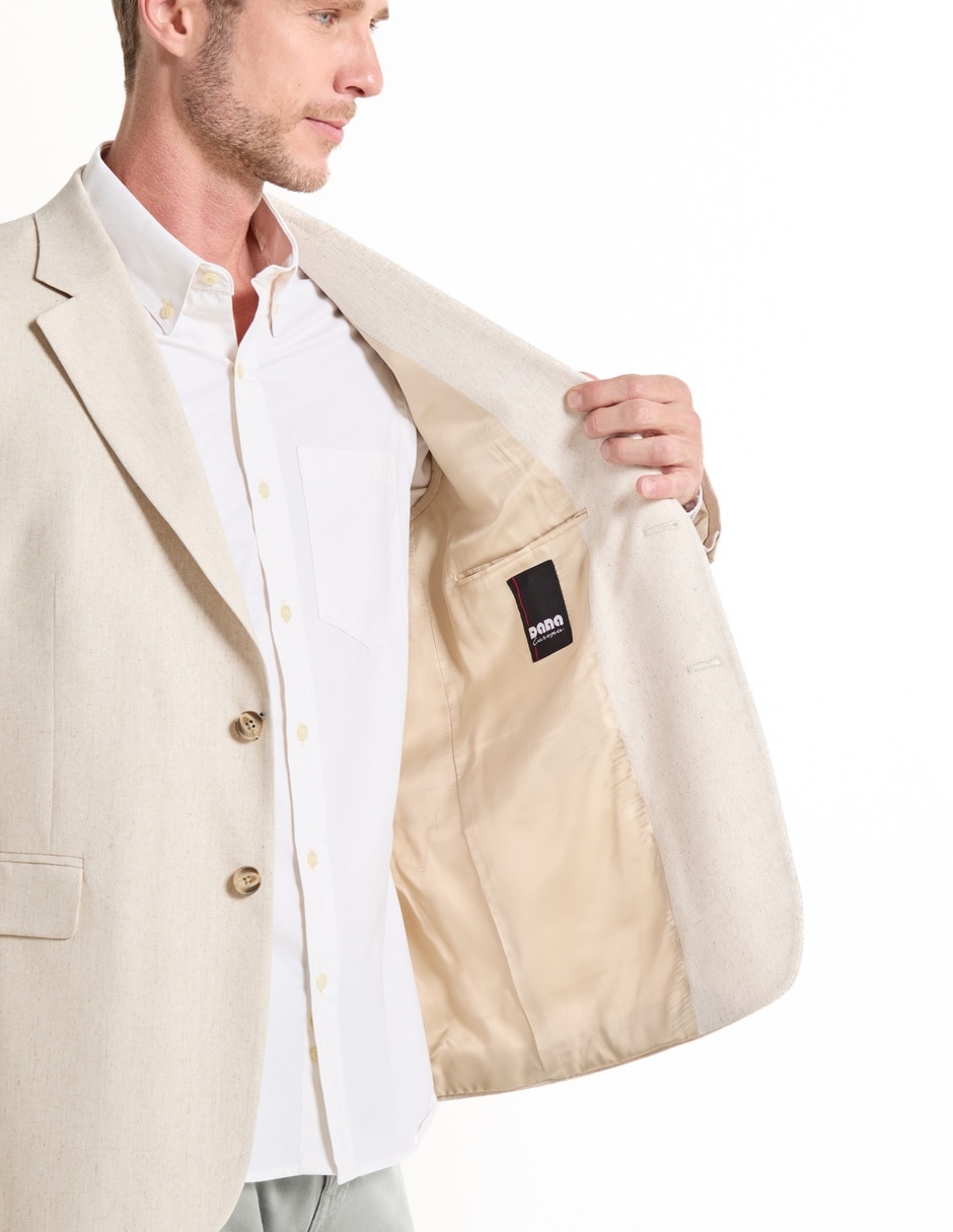 SACO SPORT DANA saco LINO, 42C, BEIGE