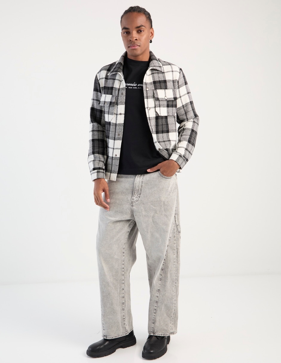 Sobrecamisa casual manga larga para hombre 3